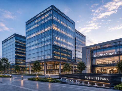 Modern office complex or business tower