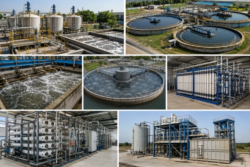 Different types of industrial ETP Plant technologies for wastewater treatment