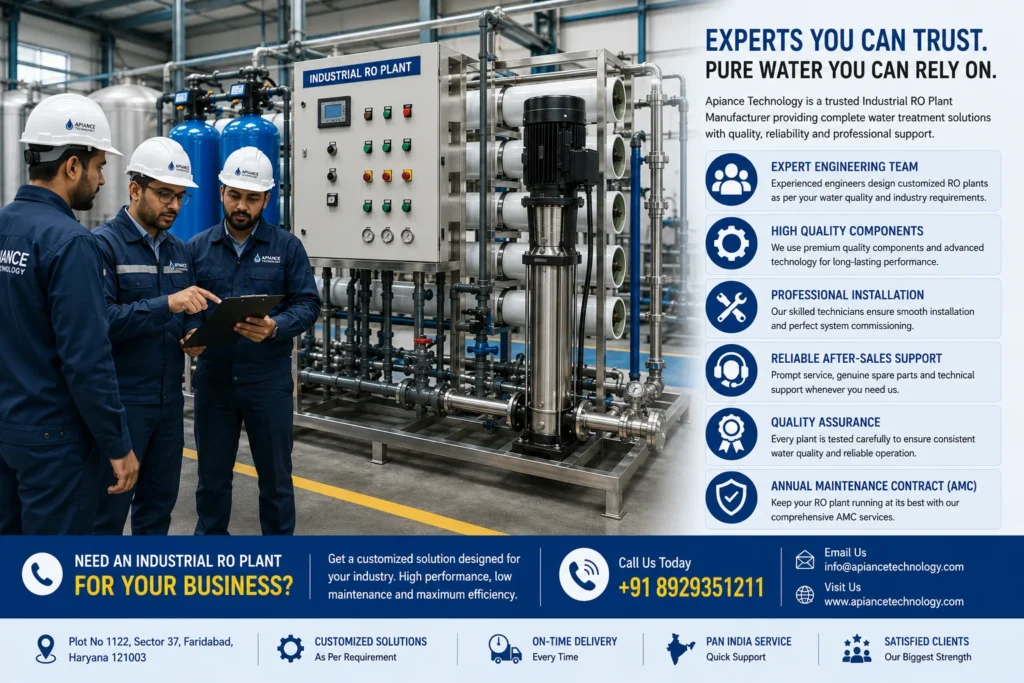 Industrial RO Plant installation and support team