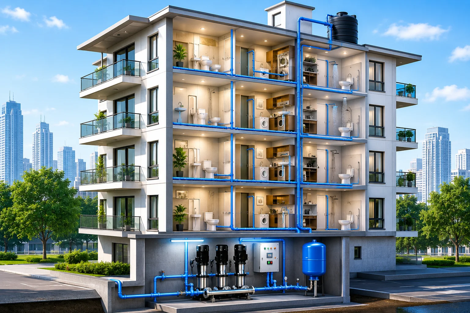 Multi-Floor Building Water Supply
