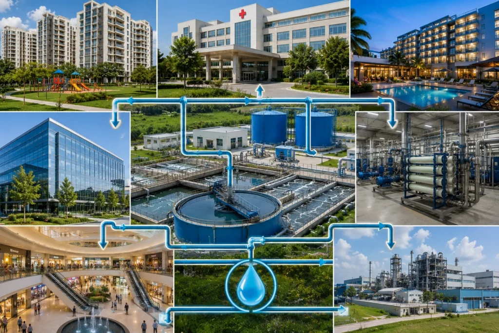 STP Plant applications in residential commercial and industrial facilities